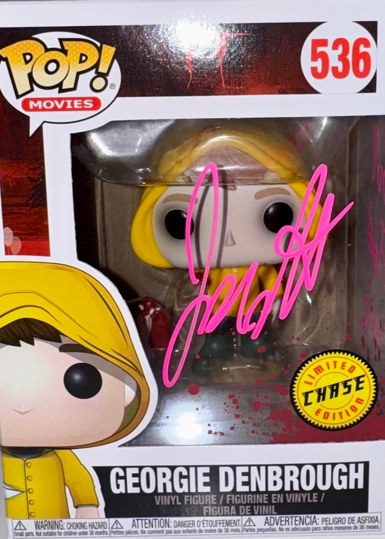 Jackson Robert Scott Signed Funko Pop #536 "Georgie Denbrough" (IT) w/Inscription - OCC Celebrity Marketing #04